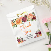 Autumn Burgundy and Orange Birthday Thank You フェイバーバッグ (封をした状態)