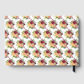 Autumn Burgundy and Orange Floral Wedding ゲストブック (裏面)