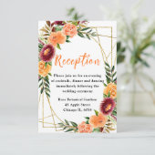 Autumn Burgundy and Orange Flowers エンクロージャーカード (スタンド正面)