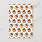 Autumn Burgundy and Orange Flowers エンクロージャーカード (裏面)