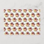 Autumn Burgundy and Orange Wedding Accommodations エンクロージャーカード (裏面)