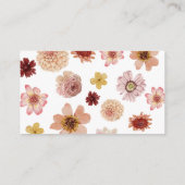 Autumn Burgundy Floral Book Request Enclosure Card エンクロージャーカード (裏面)