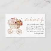 Autumn Burgundy Floral Book Request Enclosure Card エンクロージャーカード (正面)