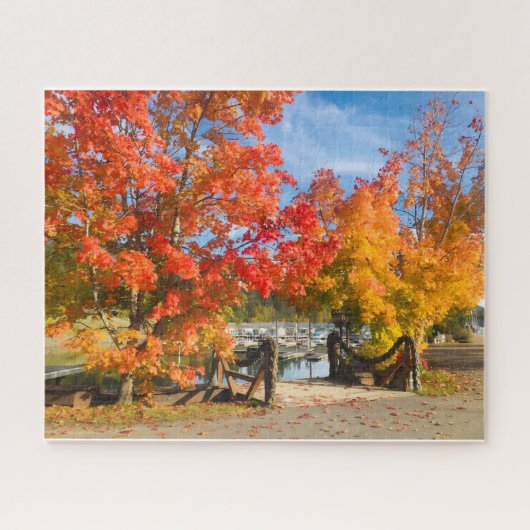 Autumn by the Lake in North Idaho 500 Piece Puzzle ジグソーパズル (横)