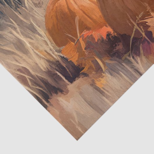 Autumn Calf Among Pumpkins Decoupage 薄葉紙 (詳細)