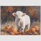 Autumn Calf Among Pumpkins Decoupage 薄葉紙 (正面)