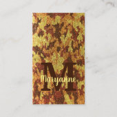 Autumn Camouflage Glitter Orange Hunting Camo 名刺 (正面)