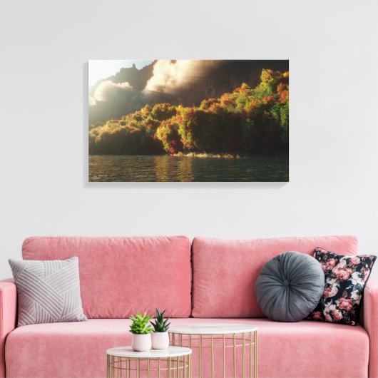 Autumn Canyon キャンバスプリント (インサイチュ (リビング))