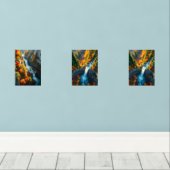 Autumn Canyon Waterfall – Vibrant Fall Forest Land (ウッドフロア)