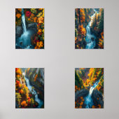 Autumn Canyon Waterfall – Vibrant Fall Forest Land (正面)