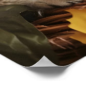 Autumn Cat Art Print, Cozy Fall ポスター (角)