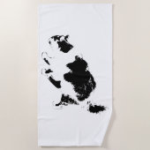 Autumn Cat in Bold Stride ビーチタオル (正面)