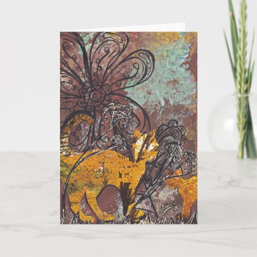 Autumn Cats Greeting Card カード (正面)