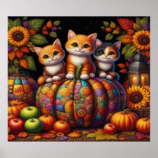Autumn Cats Poster ポスター (正面)