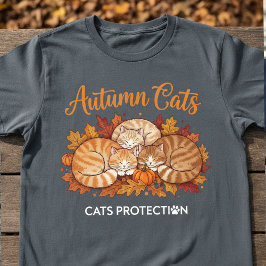 Autumn Cats T-Shirt | Official Cats Protection  Tシャツ