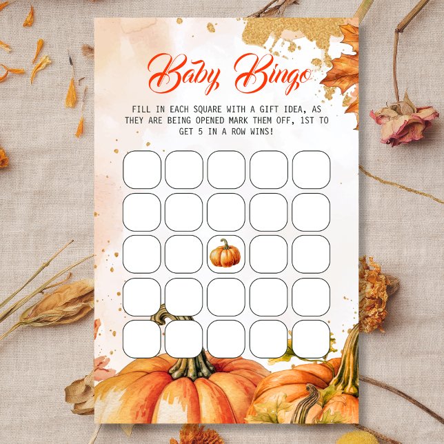 Autumn Celebration Baby Shower Bingo Game (クリエイターアップロード済み)