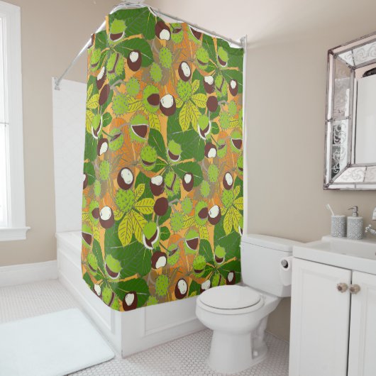 Autumn Chestnut - Shower Curtain シャワーカーテン (インサイチュ)