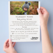 Autumn Child, Babysitter, Daycare, Nursery Advert チラシ (手)