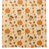 Autumn Coffee シャワーカーテン (正面)