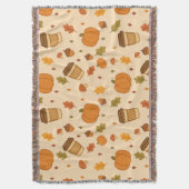 Autumn Coffee スローブランケット (正面縦)