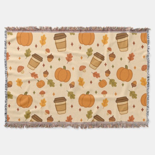 Autumn Coffee スローブランケット (正面)