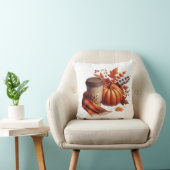 Autumn Coffee & Pumpkin Pillow クッション (椅子)
