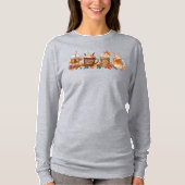 Autumn Coffee Pumpkin Spice Long Sleeve Season Shi Tシャツ (正面)