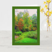 Autumn Colorsグリーティ空白のングカード カード (黄色い花)