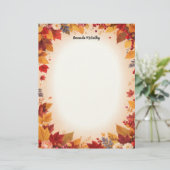 Autumn Colors Stationery Paper レターヘッド (スタンド正面)