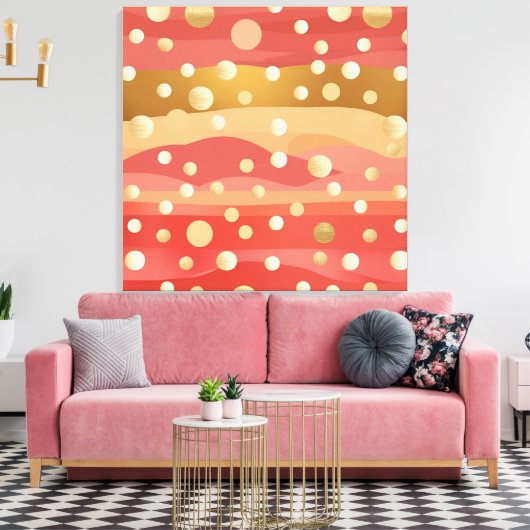 Autumn coloured Dunes with polka dot snow キャンバスプリント (インサイチュ (リビング))