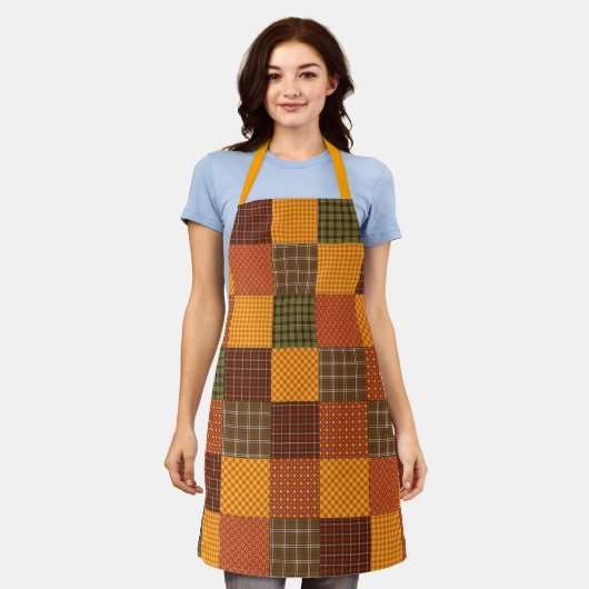 Autumn Comfort Quilt エプロン (着用した状態)