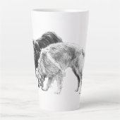 Autumn Companions in Shadow カフェラテマグ (正面)