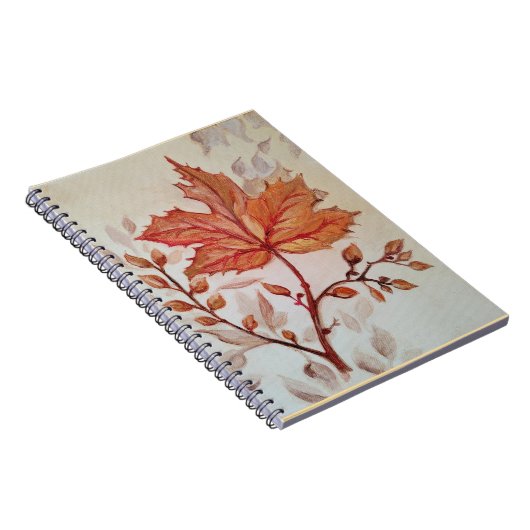 Autumn cooper vine leaf ノートブック (右側)