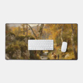 Autumn Countryside Stream Desk Mat デスクマット (キーボード&マウス)