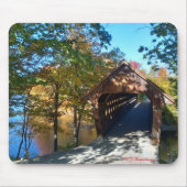 Autumn Covered Bridge Mouse Pad マウスパッド (正面)