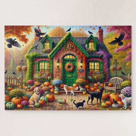 Autumn Cozy Cottage Charm 1014 Puzzle  ジグソーパズル (横)