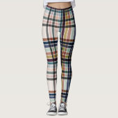 Autumn & Cream Plaid  レギンス (正面)