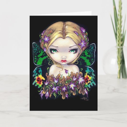 "Autumn Crocus Fairy" Greeting Card カード (正面)