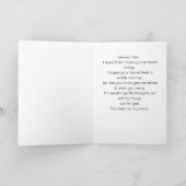 Autumn Daisy Baby Bunny in Red Thinking of You カード (内部)