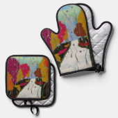 Autumn Day Apron 鍋つかみ&鍋敷きセット (正面/裏面)