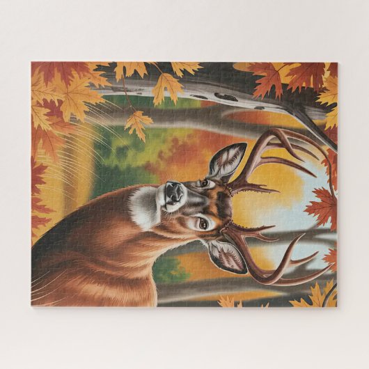 Autumn Deer Puzzle ジグソーパズル (横)