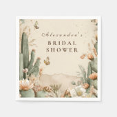 Autumn Desert Floral Bridal Shower スタンダードカクテルナプキン (正面)