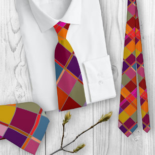 Autumn Design Checkered Tie ネクタイ