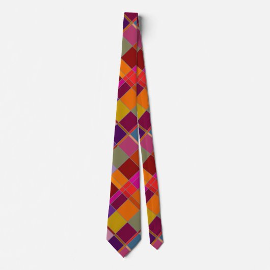 Autumn Design Checkered Tie ネクタイ (正面)