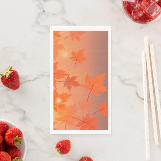 Autumn design with maple leaves and bokeh effect   (インサイチュ)