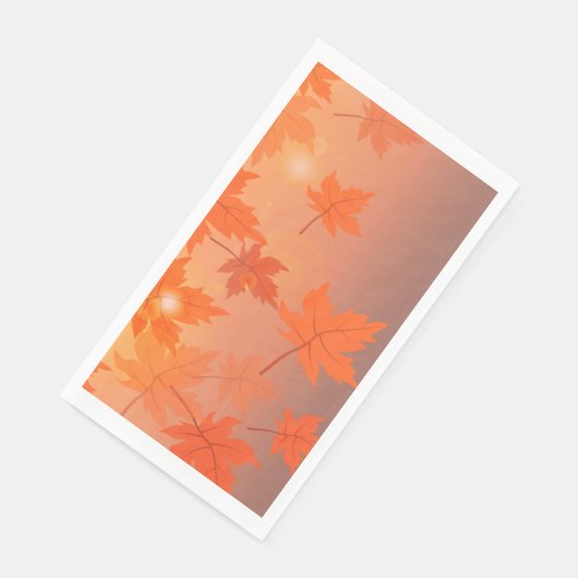 Autumn design with maple leaves and bokeh effect   (コーナー)