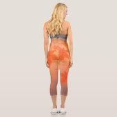 Autumn design with maple leaves and bokeh effect   カプリレギンス (裏面)