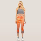 Autumn design with maple leaves and bokeh effect   カプリレギンス (正面)