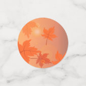Autumn design with maple leaves and bokeh effect  コンフェッティ (スモール正面)
