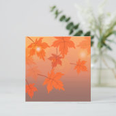 Autumn design with maple leaves and bokeh effect   シーズンカード (スタンド正面)